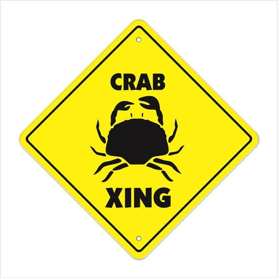 SignMission X-Crab 12 x 12 in. Crab Crossing Zone Xing Sign
