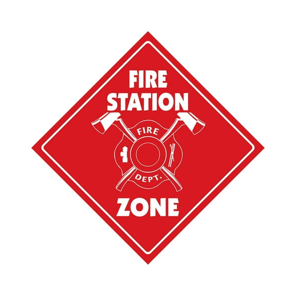 SignMission X-FIRE STATION 12 x 12 in. Fire Station Crossing Zone Xing Sign