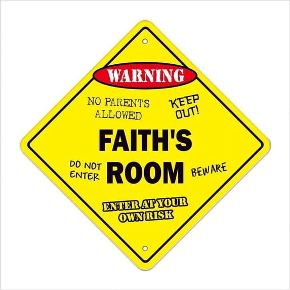 SignMission X-Faiths Room 12 in. Faiths Crossing Zone Xing Room Sign