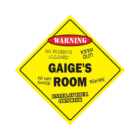 SignMission X-Gaiges Room 12 x 12 in. Crossing Zone Xing Room Sign - Gaiges