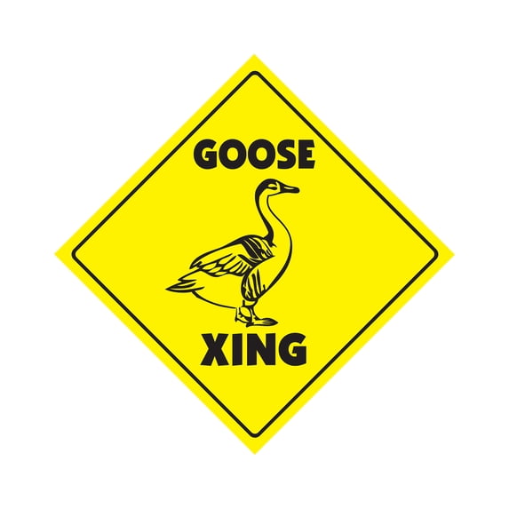 SignMission X-Goose 12 x 12 in. Goose Crossing Zone Xing Sign