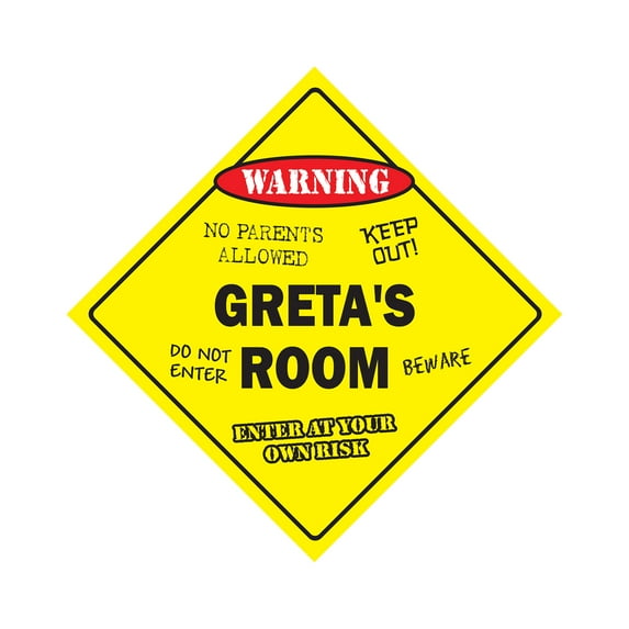 SignMission X-Gretas Room 12 x 12 in. Crossing Zone Xing Room Sign - Gretas
