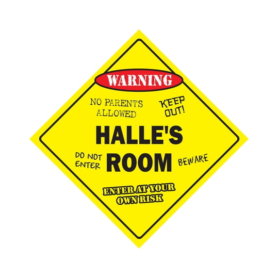 SignMission X-Halles Room 12 x 12 in. Crossing Zone Xing Room Sign - Halles