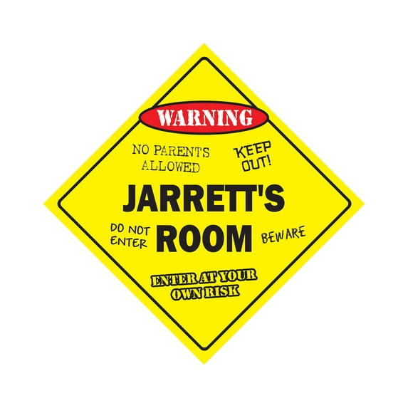 SignMission X-Jarretts Room 12 x 12 in. Crossing Zone Xing Room Sign - Jarretts