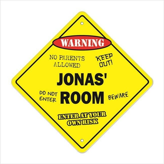 SignMission X-Jonas Room 12 x 12 in. Crossing Zone Xing Room Sign - Jonas
