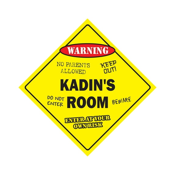 SignMission X-Kadins Room 12 x 12 in. Crossing Zone Xing Room Sign - Kadins