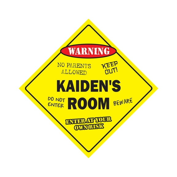 SignMission X-Kaidens Room 12 x 12 in. Crossing Zone Xing Room Sign - Kaidens