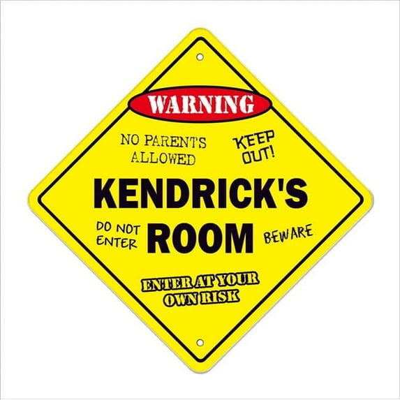 SignMission X-Kendricks Room 12 in. Kendricks Crossing Zone Xing Room Sign