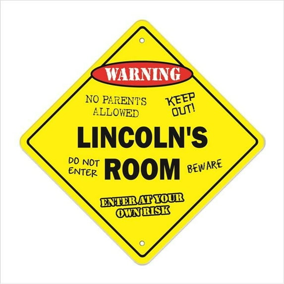 SignMission X-Lincolns Room 12 x 12 in. Crossing Zone Xing Room Sign - Lincolns