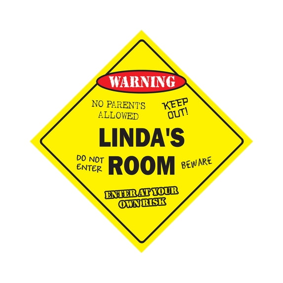 SignMission X-Lindas Room 12 in. Lindas Crossing Zone Xing Room Sign
