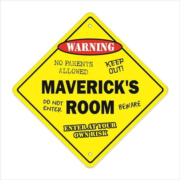 SignMission X-Mavericks Room 12 x 12 in. Crossing Zone Xing Room Sign - Mavericks