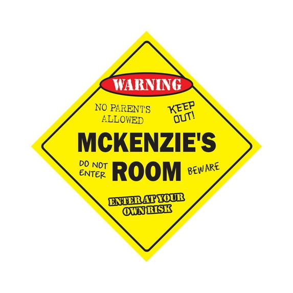 SignMission X-Mckenzies Room 12 x 12 in. Crossing Zone Xing Room Sign - Mckenzies