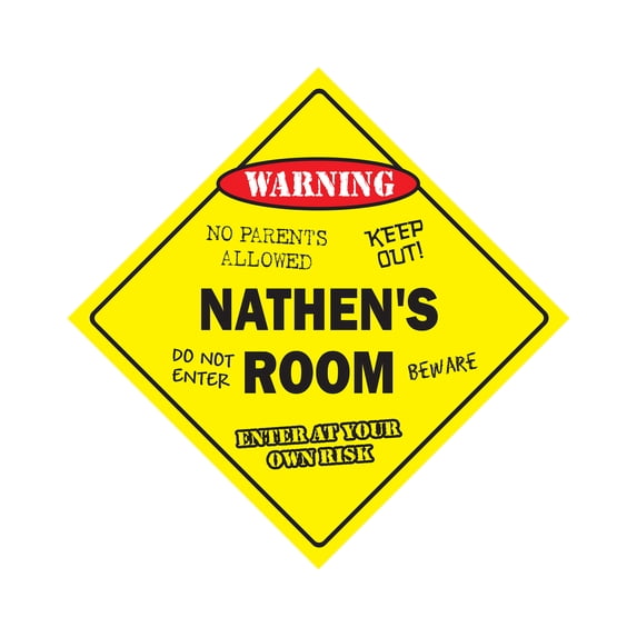 SignMission X-Nathens Room 12 x 12 in. Crossing Zone Xing Room Sign - Nathens