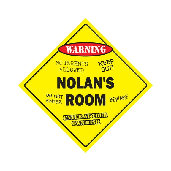 SignMission X-Nolans Room 12 x 12 in. Crossing Zone Xing Room Sign - Nolans