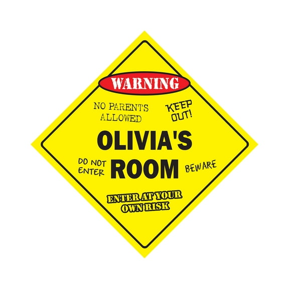 SignMission X-Olivias Room 12 x 12 in. Crossing Zone Xing Room Sign - Olivias
