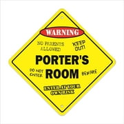SignMission X-Porters Room 12 x 12 in. Crossing Zone Xing Room Sign - Porters