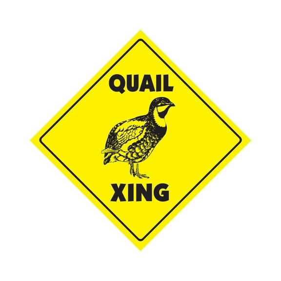 SignMission X-QUAIL 12 x 12 in. Quail Crossing Zone Xing Sign