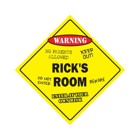 SignMission X-Ricks Room 12 x 12 in. Crossing Zone Xing Room Sign - Ricks
