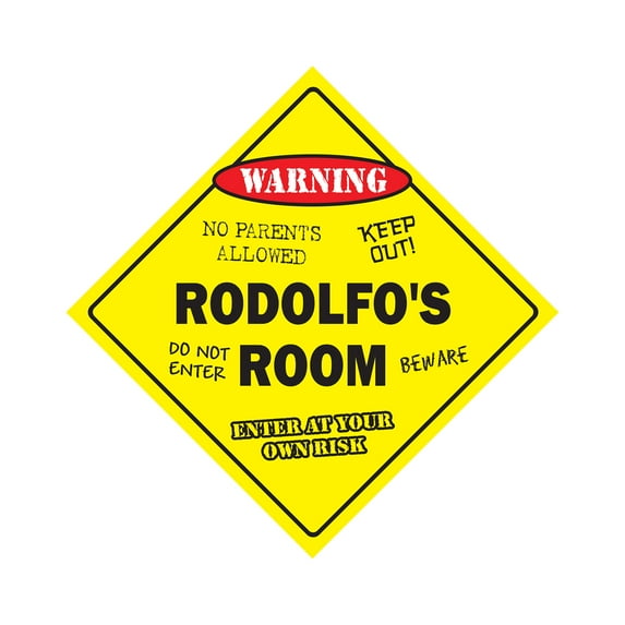 SignMission X-Rodolfos Room 12 x 12 in. Crossing Zone Xing Room Sign - Rodolfos