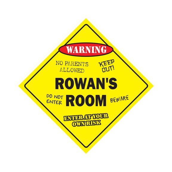 SignMission X-Rowans Room 12 x 12 in. Crossing Zone Xing Room Sign - Rowans