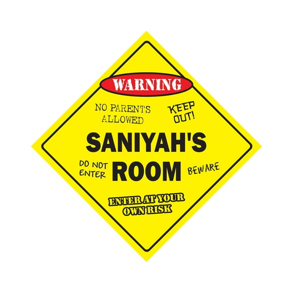 SignMission X-Saniyahs Room 12 x 12 in. Crossing Zone Xing Room Sign - Saniyahs