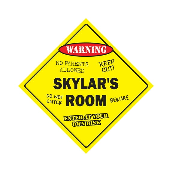 SignMission X-Skylars Room 12 x 12 in. Crossing Zone Xing Room Sign - Skylars
