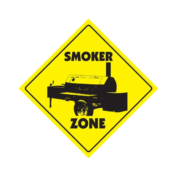 SignMission X-Smoker 12 x 12 in. Smoker Crossing Zone Xing Sign