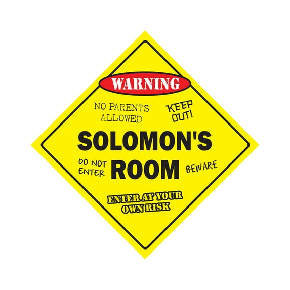SignMission X-Solomons Room 12 x 12 in. Crossing Zone Xing Room Sign - Solomons