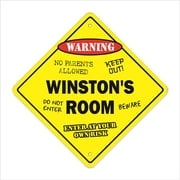 SignMission X-Winstons Room 12 x 12 in. Crossing Zone Xing Room Sign - Winstons