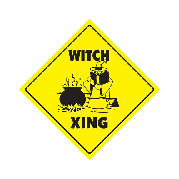 SignMission X-Witch 12 x 12 in. Zone Xing Crossing Sign - Witch