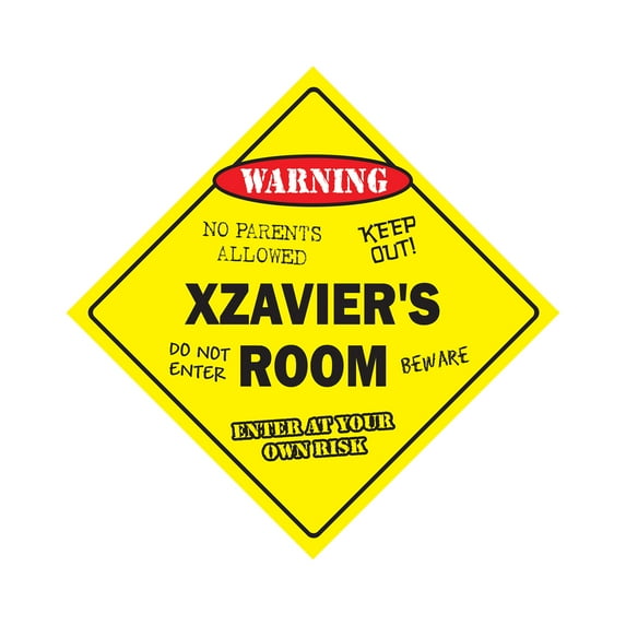 SignMission X-Xzaviers Room 12 in. Xzaviers Crossing Zone Xing Room Sign