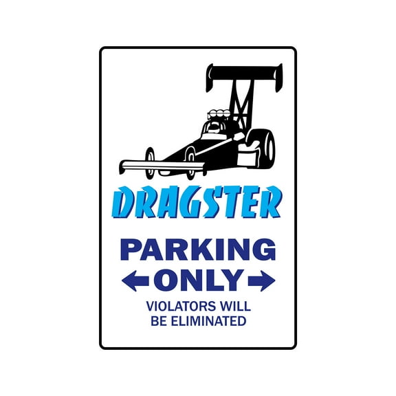 SignMission Z-1014-Dragster 14 in. Dragster Sign - Drag Racing Sports Car Hobby Speed
