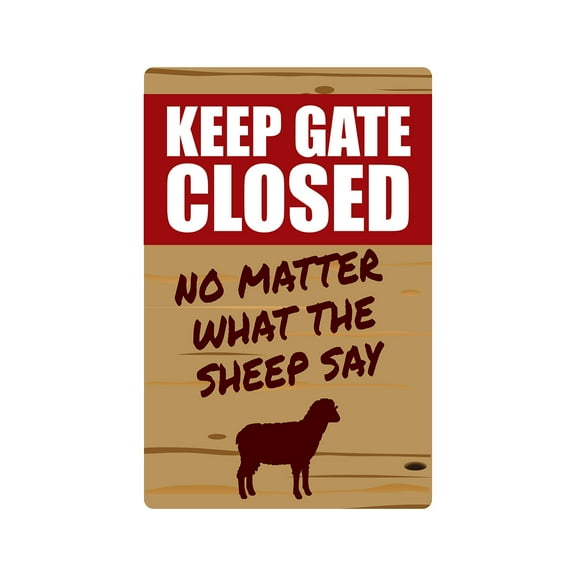 SignMission Z-1014-Keep Gate Closed Sheep 10 x 14 in. Warning Sign - Keep Gate Closed Sheep Farm
