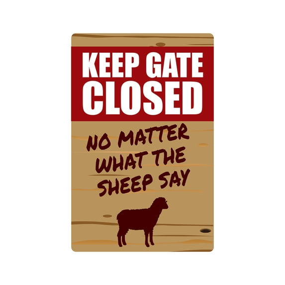 SignMission Z-1014-Keep Gate Closed Sheep 10 x 14 in. Warning Sign - Keep Gate Closed Sheep Farm