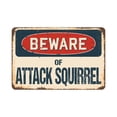 thumbnail image 1 of SignMission Z-812-BW-Attack Squirrel 8 x 12 in. Beware of Attack Squirrel Rustic Sign, 1 of 4