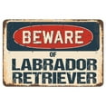 thumbnail image 1 of SignMission Z-812-BW-Labrador Retriever Beware of Labrador Retriever Rustic Sign, 1 of 1