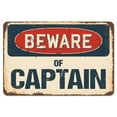 thumbnail image 1 of SignMission Z-A-1014-BW-Captain Beware of Captain Rustic Sign, 1 of 1