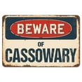 thumbnail image 1 of SignMission Z-A-1014-BW-Cassowary Beware of Cassowary Rustic Sign, 1 of 1