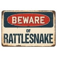 thumbnail image 1 of SignMission Z-A-1014-BW-Rattlesnake Beware of Rattlesnake Rustic Sign, 1 of 4