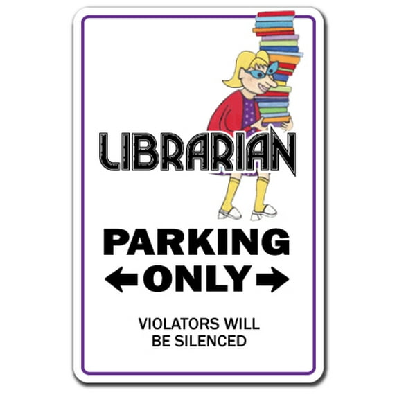 SignMission Z-A-1824-Librarian Librarian Aluminum Sign for Library Books Bookworm Lover Media Center