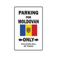 thumbnail image 1 of SignMission Z-A-Moldovan Country 7 x 10 in. Parking for Moldovan Only Aluminum Sign - Moldova Flag National Pride Love, 1 of 4