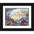thumbnail image 1 of Signac, Paul 18x14 Black Ornate Wood Framed with Double Matting Museum Art Print Titled - Time of Harmony, 1 of 4