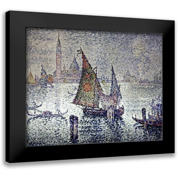Signac, Paul 18x15 Black Modern Framed Museum Art Print Titled - Venice: The Green Sail