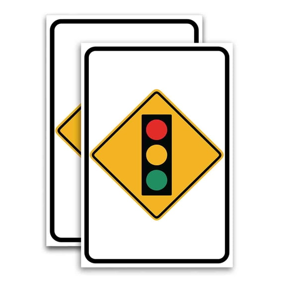 Signal Ahead (24" X 36") Vinyl Decal Only (Pack of 2) |Sign|Sticker|Poster