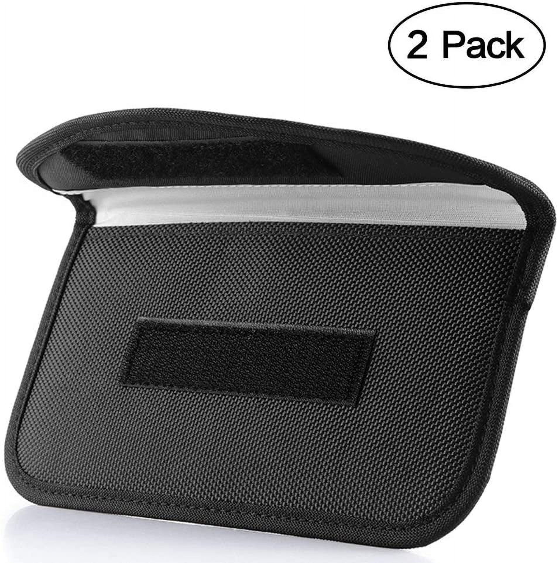 Signal Blocking Bag, [2 Pack] GPS RFID Faraday Bag Shield Cage