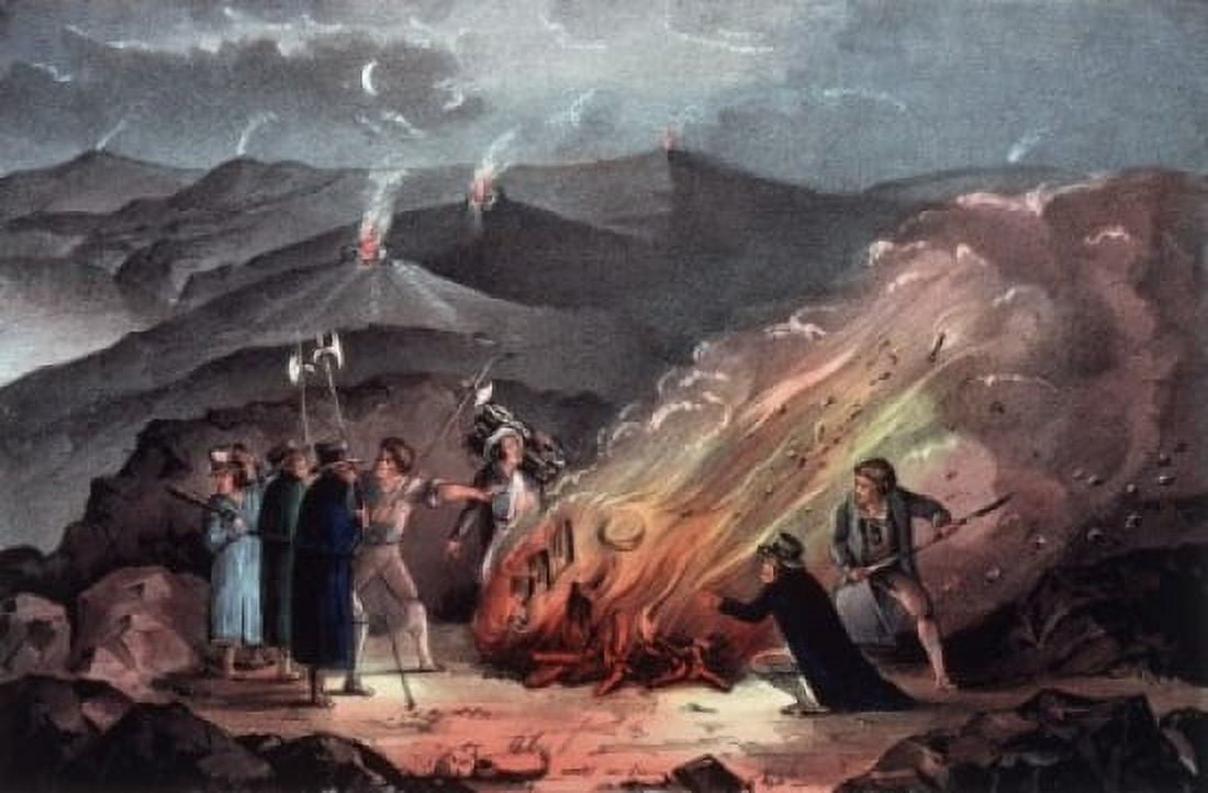 Signal Fires On The Slievenamon Mountains Currier & Ives (1834-1907 American) Color Lithograph Library of Congress Washington DC USA Canvas Art - Currier & Ives (24 x 36)