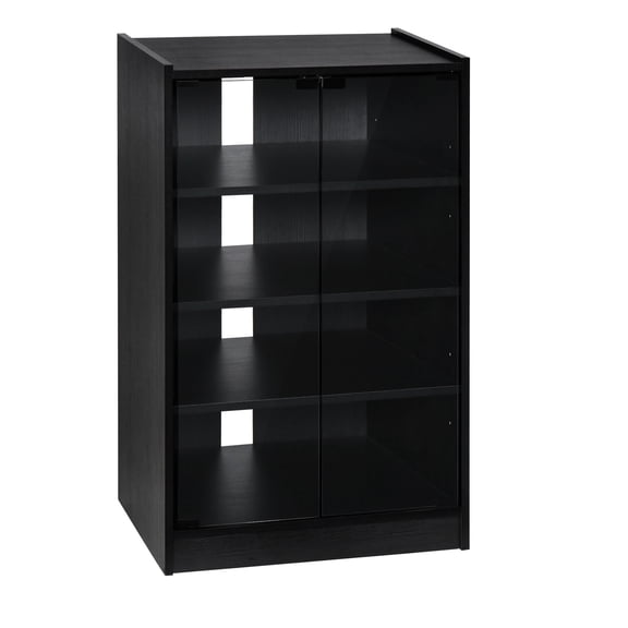 Signal-Friendly Storage with Adjustable Shelves - Display Electronics and Store Items in a 5-Tier Media Stand