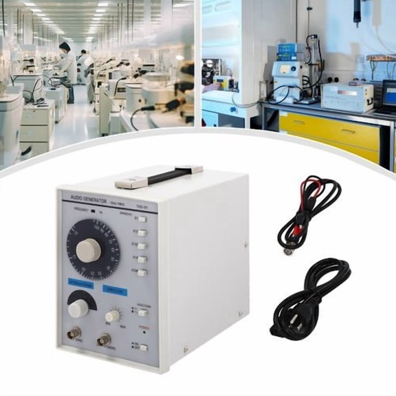 Signal Generator, 10 Hz~1 MHz Low Frequency Signal Generating Device,Sine/Square Wave Output 5% Accuracy,600,Audio Adjustable Signal Generator w/BNC Output Cable 110V