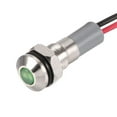 thumbnail image 1 of Signal Indicator Light AC/DC 12V-24V 6mm, Green LED Metal Shell, 1 of 4