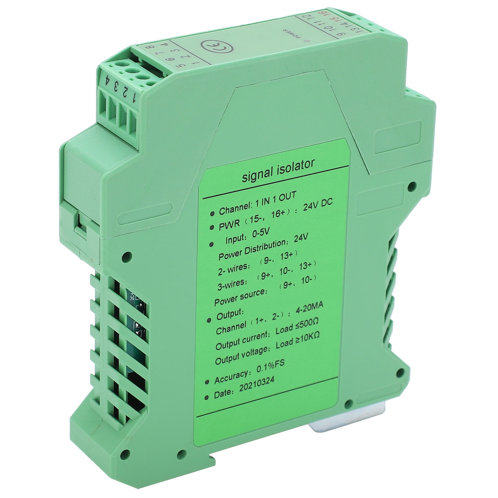 Signal Isolator DC 1 In 1 Out Current Voltage Transmitter Rail Mount 0 signal-isolator-dc-1-in-1-out-current-voltage-transmitter-rail-mount-0